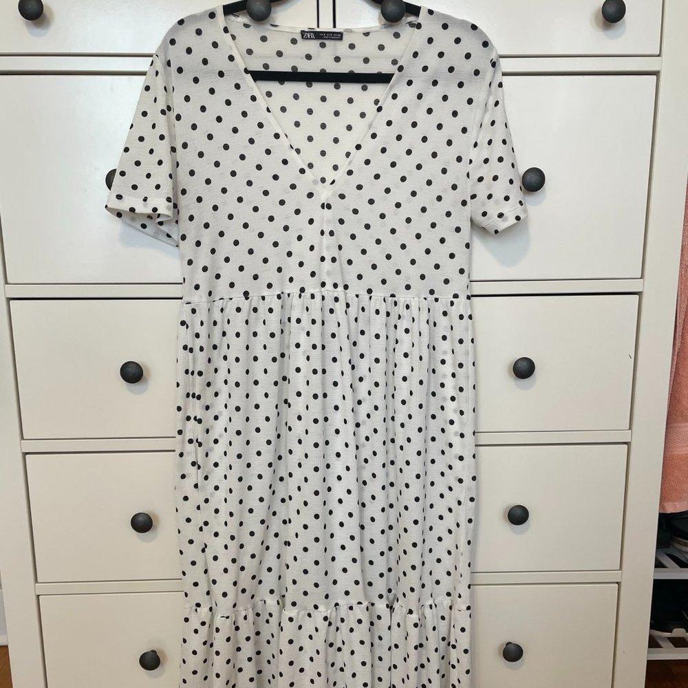 ZARA Polka dot maxi dress